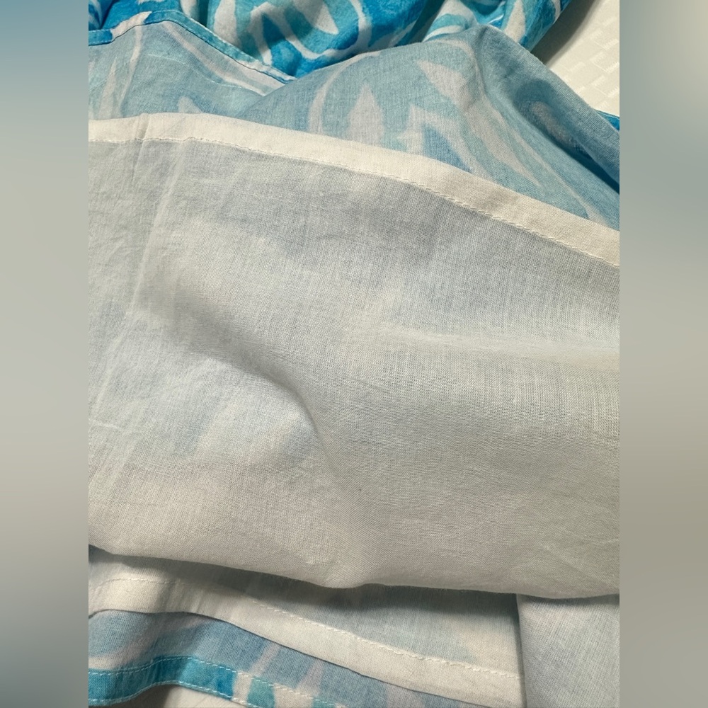 New Never Worn SZ S Islapayal Vibrant Blue Midi Shirt Dress tie waist - Picture 10 of 11